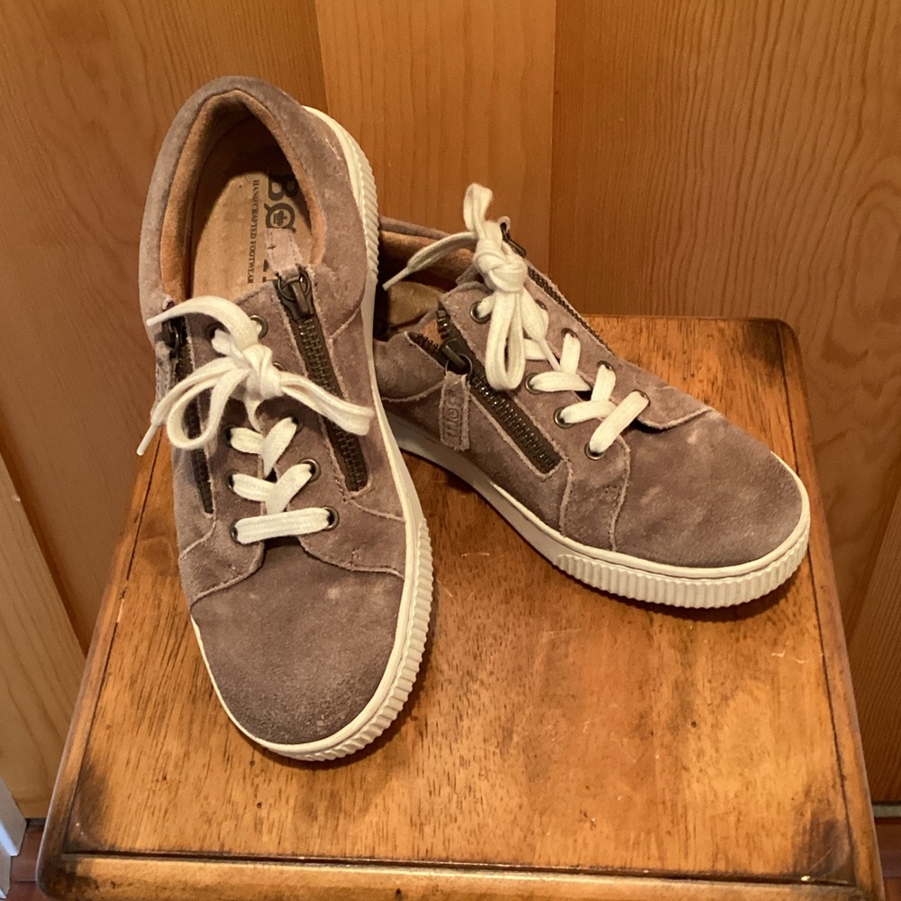 Born Nubuck Lace-Up & Side Zipper Sneakers